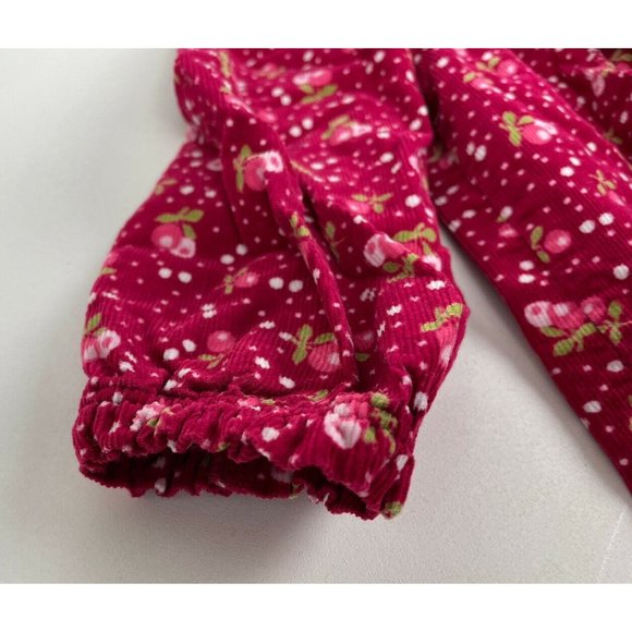 Gymboree Girl Dress Corduroy Bow Bunnies Snow Berry floral Pink 12-18 12 18 M - Picture 7 of 11
